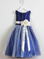 Roztomilé královské modré květinové šaty pro děti ARD1216 