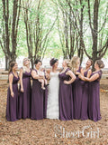 Deep Purple Lace Chiffon Beach Bridesmaid Dresses Maternity Bridesmaid Dresses ARD2465-SheerGirl