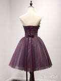 Deep Purple Sweetheart Homecoming Dresses Beaded Top Homecoming Dress ARD1518-SheerGirl