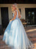 Deep V-Neck Long Beaded Prom Dresses 2019 Sparkly Party Dress APD3386-SheerGirl