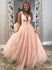 Deep V-Neck Long Beaded Prom Dresses 2019 Sparkly Party Dress APD3386-SheerGirl