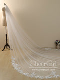 Delicated Flower Lace Cathedral Veil Bridal Veil Wedding Veil ACC1190-SheerGirl