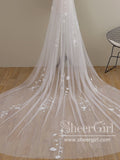 Delicated Flower Lace Cathedral Veil Bridal Veil Wedding Veil ACC1194-SheerGirl