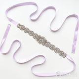 Dusty Rose Crystal Sashes with Ribbon ACC1163-SheerGirl