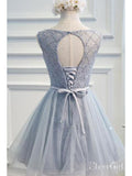 Dusty Rose Homecoming Dresses Short Organza Dusty Blue Homecoming Dresses ARD1207-SheerGirl