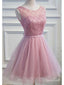 Dusty Rose Homecoming Dresses Short Organza Dusty Blue Homecoming Dresses ARD1207