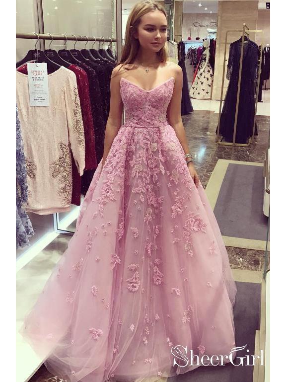Dusty Rose Vintage Prom Dresses Lace Applique Strapless Long Prom Dresses ARD1214 Dusty Rose Vintage Prom Dresses Lace Applique Strapless Long Prom Dresses ARD1214