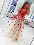 Elegant A-line Tulle Prom Dresses Formal Dresses With Applique ARD2315-SheerGirl