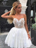 Embroidery Bodice Spaghetti Straps Sweetheart Short Homecoming Dress ARD2656-SheerGirl