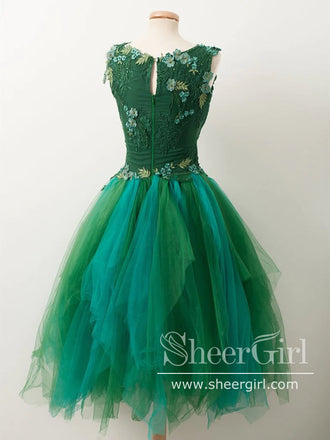 Fairy Tulle Homecoming Dress Appliqued Mini Prom Dress ARD2745-SheerGirl