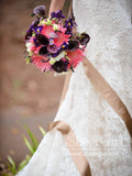 Fancy Mermaid Wedding Gown with Vintage Lace Sweep Train AWD1741-SheerGirl