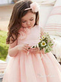 Floor Length Cute Pink Flower Girl Dresses with Sash ARD1301-SheerGirl
