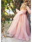 Floor Length Cute Pink Flower Girl Dresses with Sash ARD1301
