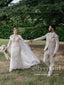 Floral Appliqued Sweetheart Neck Sheath Wedding Dress with Cape AWD1908