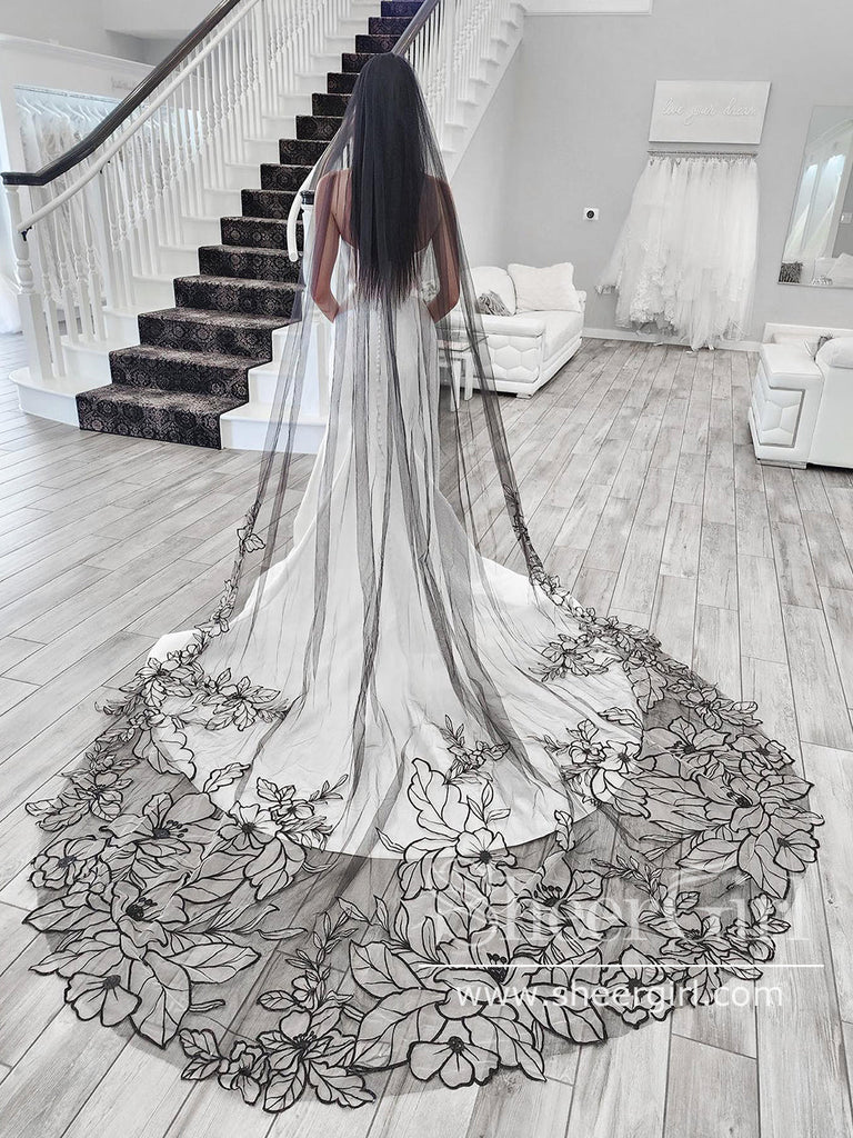 RIVIERA | Floral wedding veil