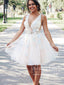 Floral Lace Fairy Short Prom Dress V Neck Homecoming Dress ARD2815