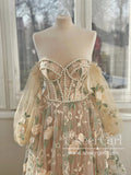 Garden Floral Lace Prom Gown Corset Bodice Formal Dress ARD2768-SheerGirl