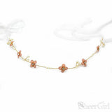 Gold Bridal Headband with Tiny Flowers ACC1093-SheerGirl