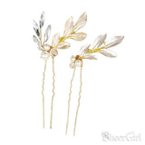 Gold Crystals Pearls Hairpins and Combs ACC1134-SheerGirl