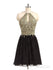Gold Lace Purple Homecoming Dresses A Line Backless Black Short Prom Dresses APD2648-SheerGirl