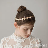 Gold Leaf Headband with Pearls ACC1116-SheerGirl