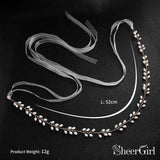 Gold Pearls Bridal Sashes ACC1150-SheerGirl