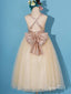 Gold Sequin Shiny Flower Girl Dresses with Bowknot ARD1278