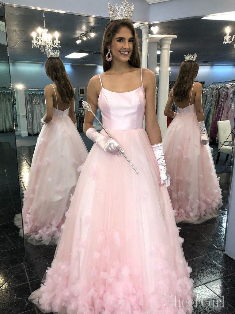 2022 Blush Pink Prom Dress Sweetheart Long Floral Backless High Slit Tulle  A-Line Formal Evening Gown Robes De Soirée - AliExpress