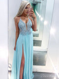 Gorgeous Lace Long Formal Prom Dresses With Slit ARD2139-SheerGirl
