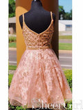 Gorgeous V-neck Homecoming Dresses Lace Short Prom Dress ARD2389-SheerGirl