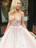 Gorgeous V-neck Long Prom Dress Backless Lace Formal Dresses ARD2395-SheerGirl