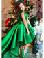 Green Party Dresses For Kids High Low Cheap Flower Girl Dress ARD1289