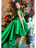 Green Party Dresses For Kids High Low Cheap Flower Girl Dress ARD1289-SheerGirl