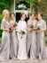 Half Sleeve Silver Bridesmaid Dresses Plus Size Modest Mother of the Bride Dresses ARD1157-SheerGirl
