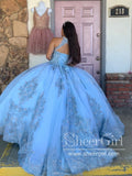 Halter Illusion Neckline Embroidery Quinceanera Dresses Sparkly Prom Dresses ARD2638-SheerGirl