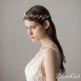 Hand-wired Silver Sprig Headband with Crystals ACC1100-SheerGirl