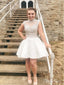 High Neck Short Homecoming Dresses See Through Beaded Homecoming Dress ARD1468