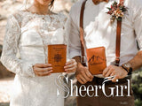 Illusion Neckline Ivory Lave Wedding Dress Long Sleeves Sheath Bridal Dress AWD1647-SheerGirl