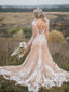 Illusion Neckline Tulle Bridal Dress Mermaid Lace Wedding Dress with Long Sleeves AWD1812