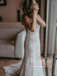 Vestido de novia de encaje intrincado con escote corazón y cola capilla AWD1779 