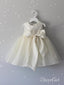 Vestidos de niña de flores de color marfil con lazo lindo vestido barato para niños ARD1295 
