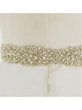 Ivory Ball Gown Wedding Dresses Spaghetti Strap Beaded Cheap Bridal Dress AWD1179-SheerGirl