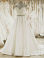 Vestido de fiesta de marfil, vestidos de novia con tirantes finos, vestido de novia barato con cuentas AWD1179 