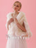 Ivory Faux Fur Bridal Jackets with Pockets Wedding Wrap WJ0011-SheerGirl