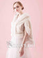 Ivory Faux Fur Bridal Jackets with Pockets Wedding Wrap WJ0011