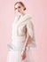 Ivory Faux Fur Bridal Jackets with Pockets Wedding Wrap WJ0011-SheerGirl