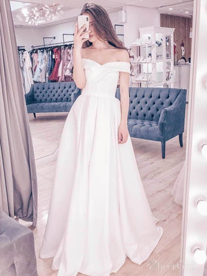 Ivory Formal Prom Dresses Off The Shoulder Prom Dresses ARD2313-SheerGirl