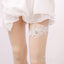 Ivory Lace Applique Wedding Garters with Rhinestone ACC1025
