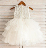 Ivory Lace Bodice Tulle Cute Flower Girl Dresses ARD1231-SheerGirl