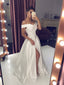 Ivory Off The Shoulder Prom Dresses Formal Dresses With Slit ARD2333